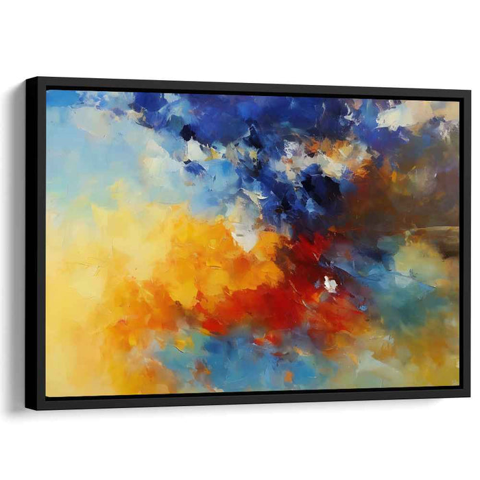 Inner Symphony: Abstract Expressionist Color Burst Canvas Art Print