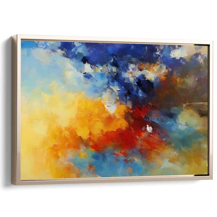 Inner Symphony: Abstract Expressionist Color Burst Canvas Art Print