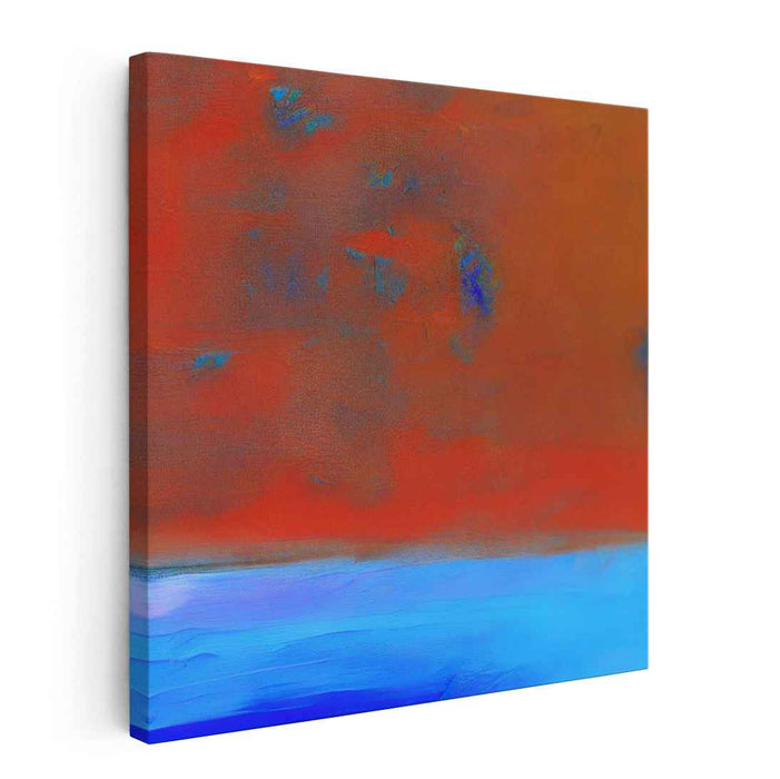 Crimson Jazz Symphony: Abstract Expressionist Study in Red and Blue