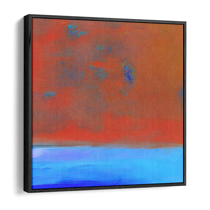 Crimson Jazz Symphony: Abstract Expressionist Study in Red and Blue