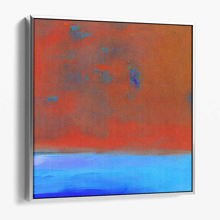 Crimson Jazz Symphony: Abstract Expressionist Study in Red and Blue