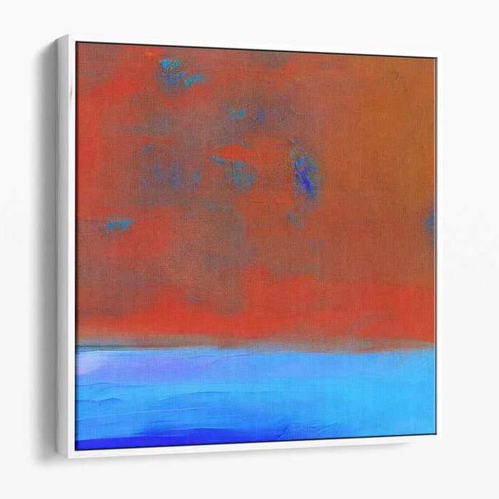 Crimson Jazz Symphony: Abstract Expressionist Study in Red and Blue