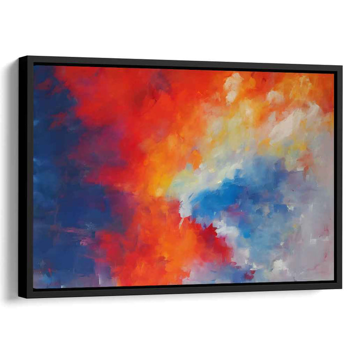 Velocity of Chroma: Dynamic Abstract Red and Blue Canvas Art