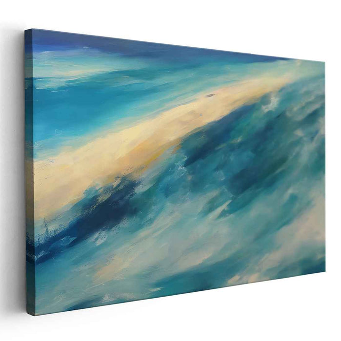 Pulse of Perception: Abstract Impressionist Wave Canvas Art Print