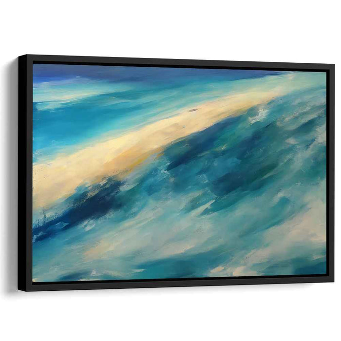 Pulse of Perception: Abstract Impressionist Wave Canvas Art Print