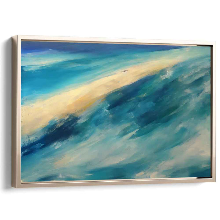 Pulse of Perception: Abstract Impressionist Wave Canvas Art Print