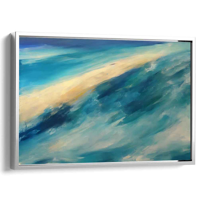 Pulse of Perception: Abstract Impressionist Wave Canvas Art Print