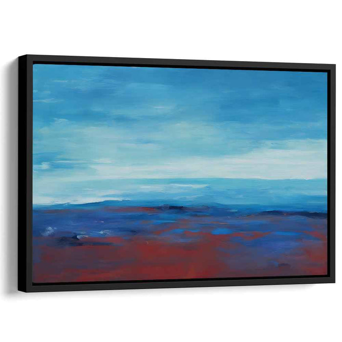 Vast Terrain Symphony: Expansive Sky and Earthy Landscape Canvas Art Print