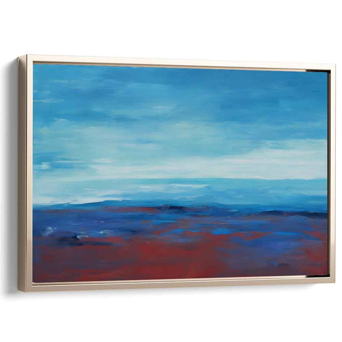 Vast Terrain Symphony: Expansive Sky and Earthy Landscape Canvas Art Print