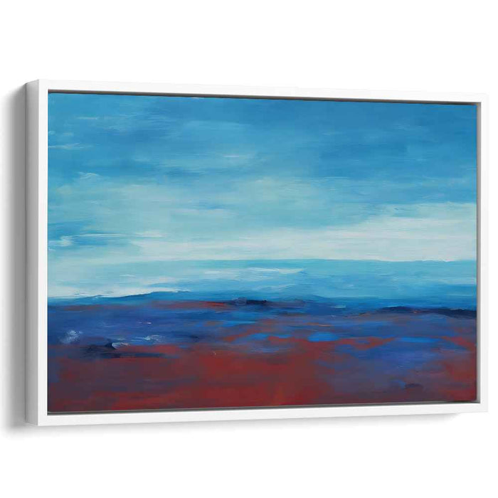 Vast Terrain Symphony: Expansive Sky and Earthy Landscape Canvas Art Print