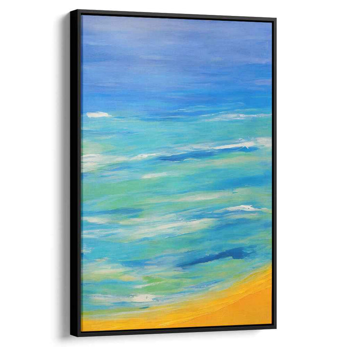 Shores of Brilliance: Luminous Coastal Abstract Canvas Art Print