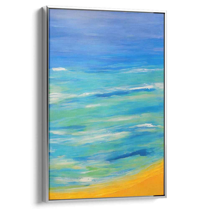 Shores of Brilliance: Luminous Coastal Abstract Canvas Art Print