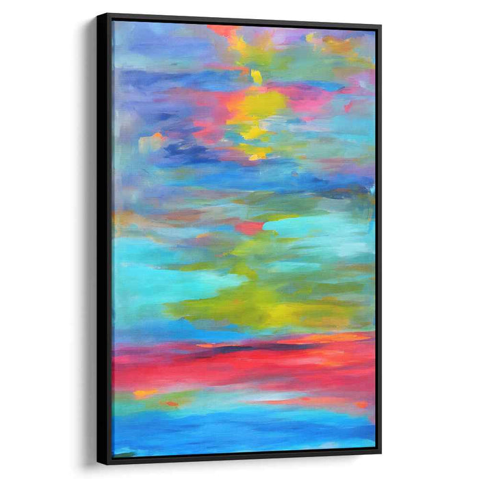 Brush Strokes of Serenity: Abstract Expressionist Landscape Canvas Art