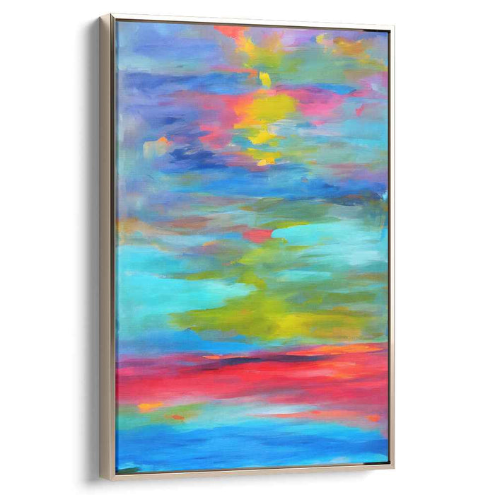 Brush Strokes of Serenity: Abstract Expressionist Landscape Canvas Art