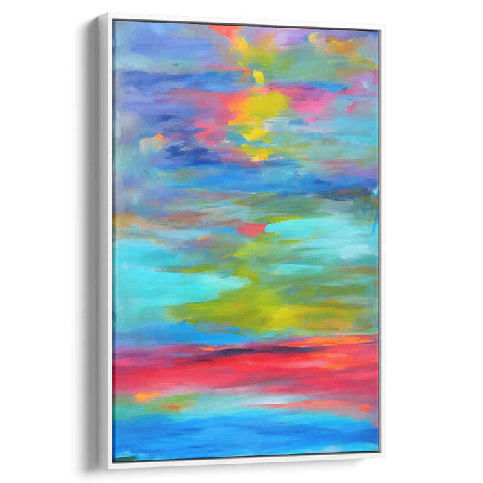 Brush Strokes of Serenity: Abstract Expressionist Landscape Canvas Art