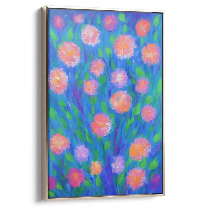 Floral Tapestry Abloom: Vibrant Floral Canvas Art Print