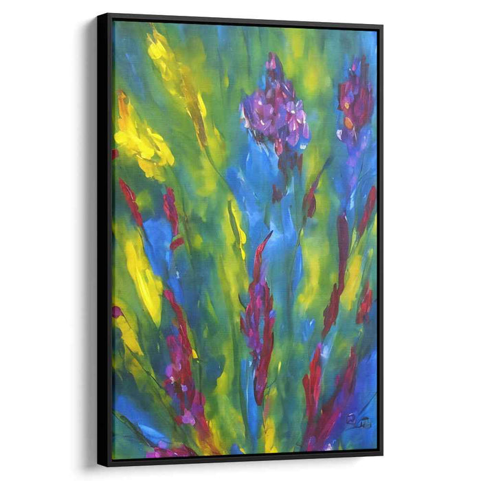Petal Abstract Dance: Abstract Floral Garden Canvas Art Print