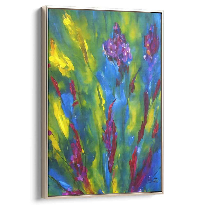 Petal Abstract Dance: Abstract Floral Garden Canvas Art Print