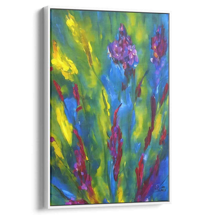 Petal Abstract Dance: Abstract Floral Garden Canvas Art Print