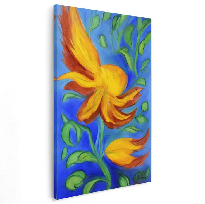 Blue Abstract Flower #204