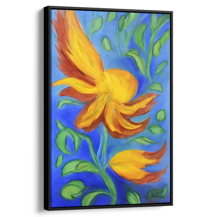 Blue Abstract Flower #204