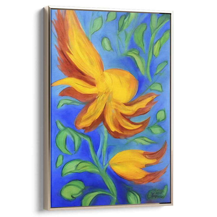 Blue Abstract Flower #204