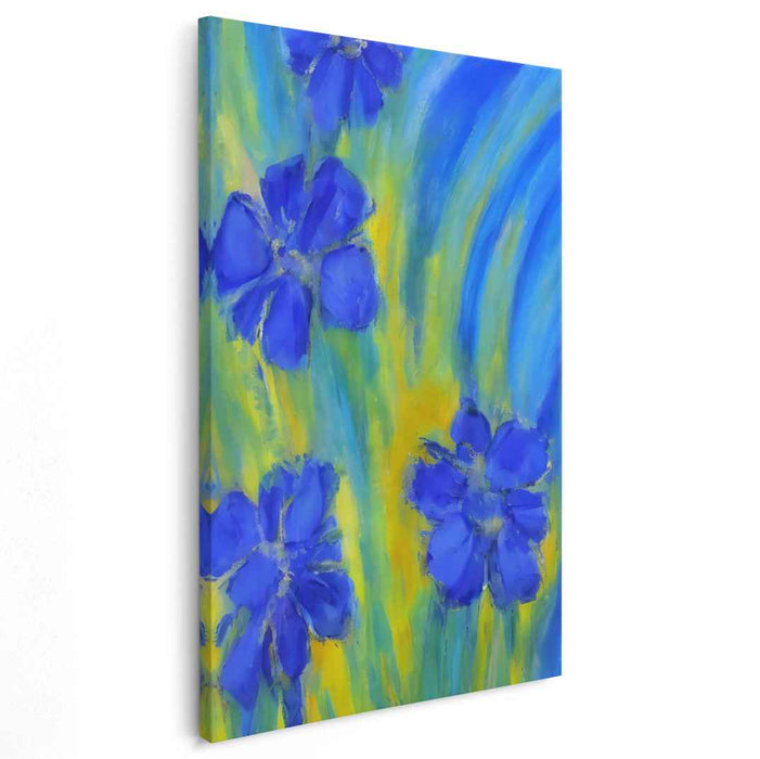 Colorful Blooms Dance on Display: Vivid Floral Impressions on Canvas