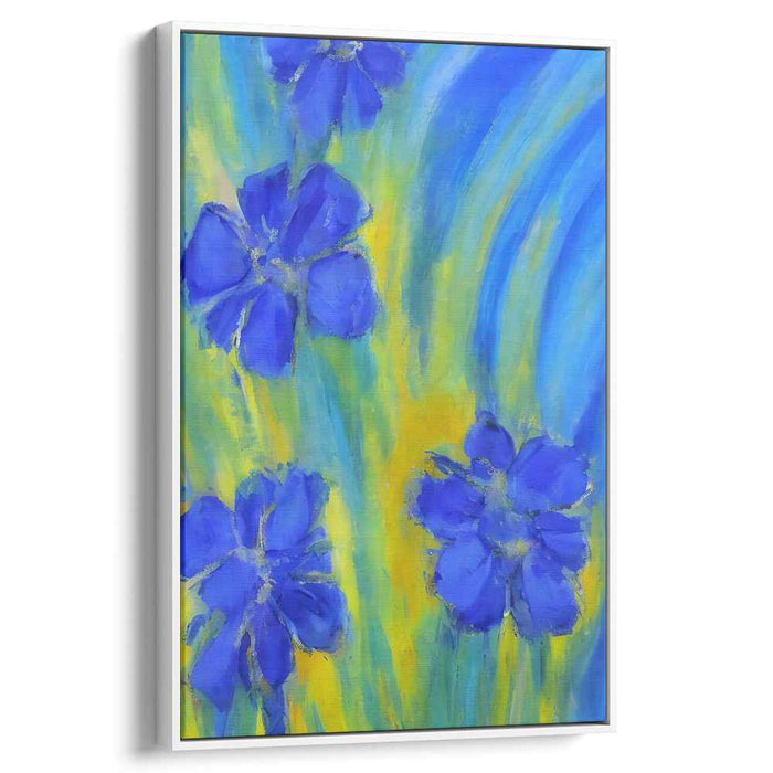 Colorful Blooms Dance on Display: Vivid Floral Impressions on Canvas