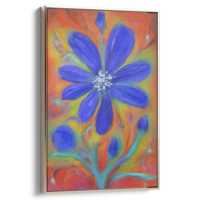 Blue Abstract Flower #235