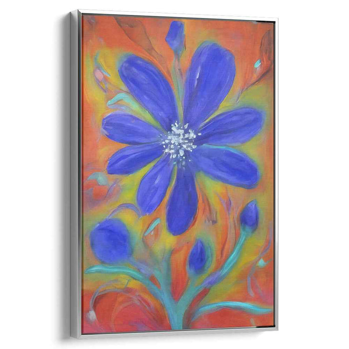 Blue Abstract Flower #235