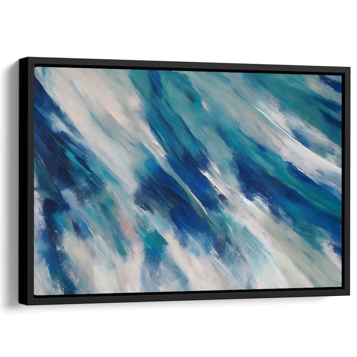 Canvas Waveforms: Abstract Expressionist Waves Canvas Art Print