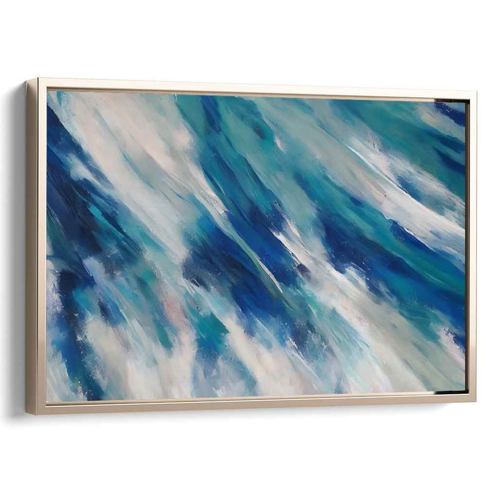 Canvas Waveforms: Abstract Expressionist Waves Canvas Art Print