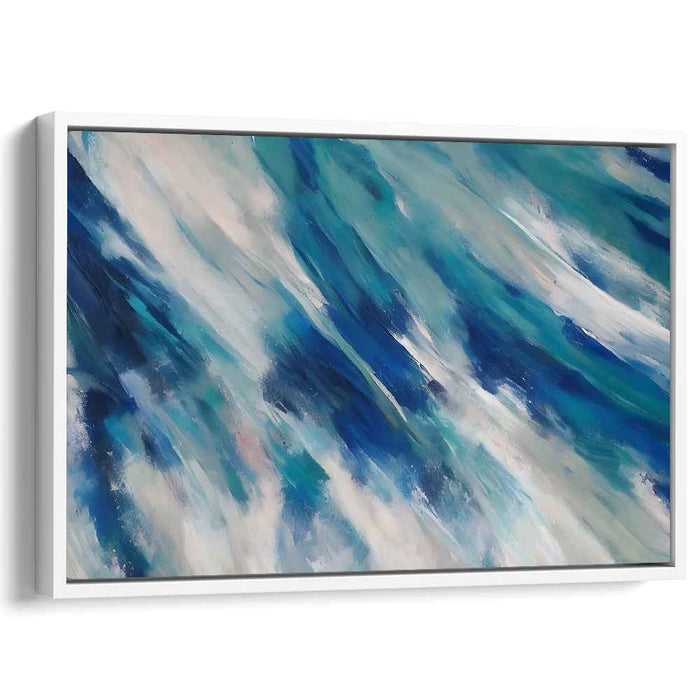 Canvas Waveforms: Abstract Expressionist Waves Canvas Art Print