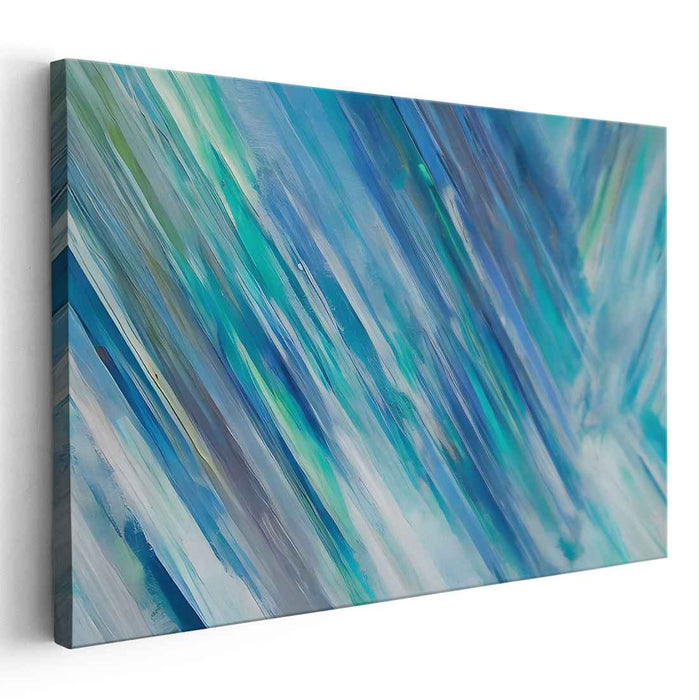 Azure Brushstrokes: A Symphony in Blue - Abstract Expressionist Canvas Art
