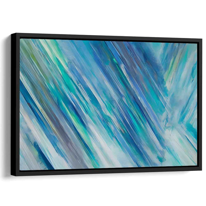 Azure Brushstrokes: A Symphony in Blue - Abstract Expressionist Canvas Art
