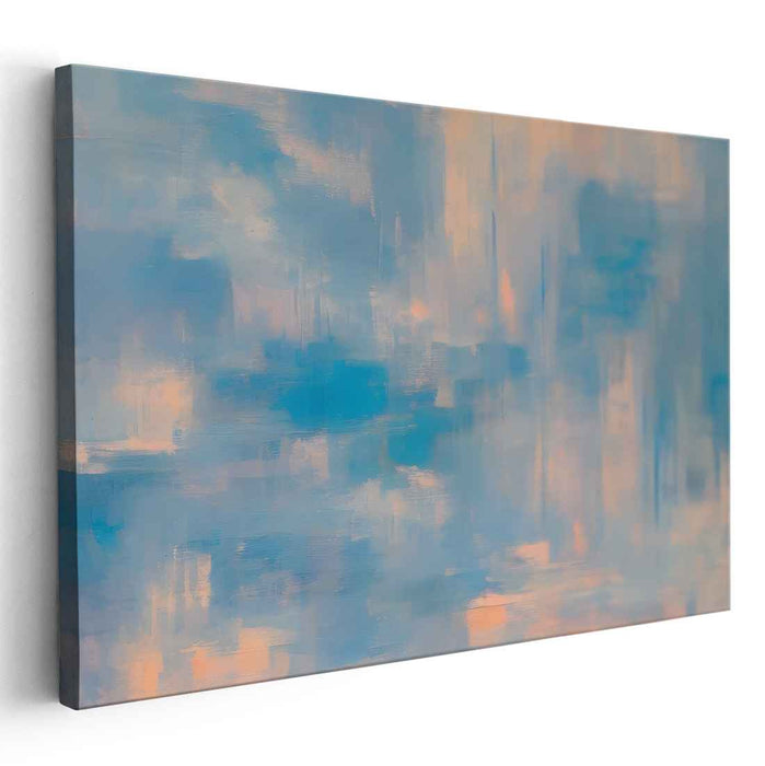 Serene Blue Hues: Abstract Canvas Art Print