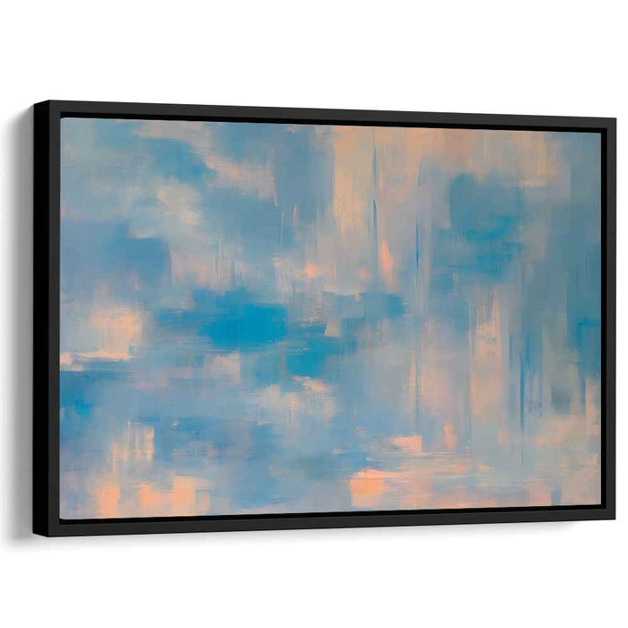 Serene Blue Hues: Abstract Canvas Art Print