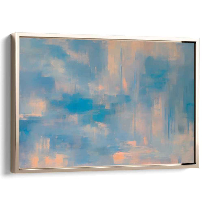 Serene Blue Hues: Abstract Canvas Art Print