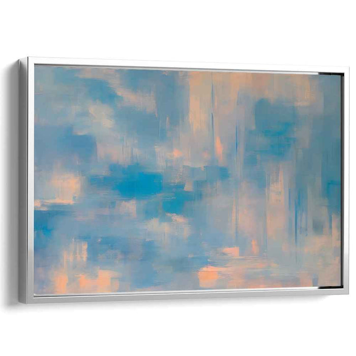 Serene Blue Hues: Abstract Canvas Art Print