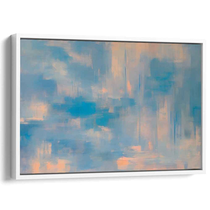 Serene Blue Hues: Abstract Canvas Art Print