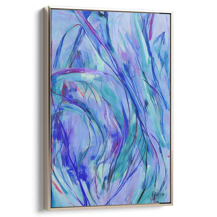 Whispers of Indigo Dream: Abstract Blue and Purple Canvas Art Print