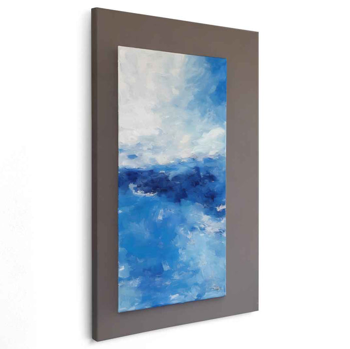 Tranquil Ocean Dreams: Serene Blue Seascape Canvas Art