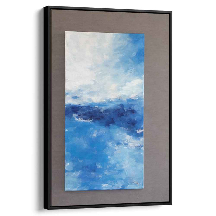 Tranquil Ocean Dreams: Serene Blue Seascape Canvas Art