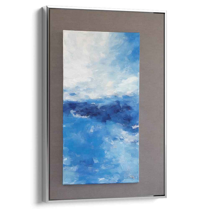 Tranquil Ocean Dreams: Serene Blue Seascape Canvas Art