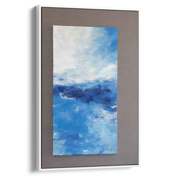 Tranquil Ocean Dreams: Serene Blue Seascape Canvas Art