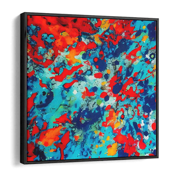 Blue Abstract Splatter #008