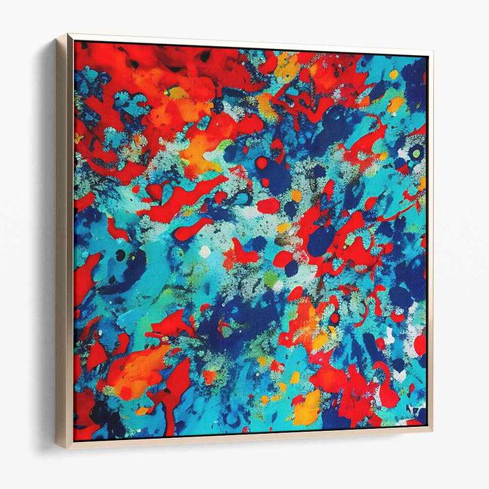 Blue Abstract Splatter #008