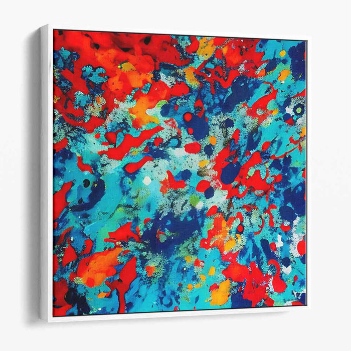 Blue Abstract Splatter #008