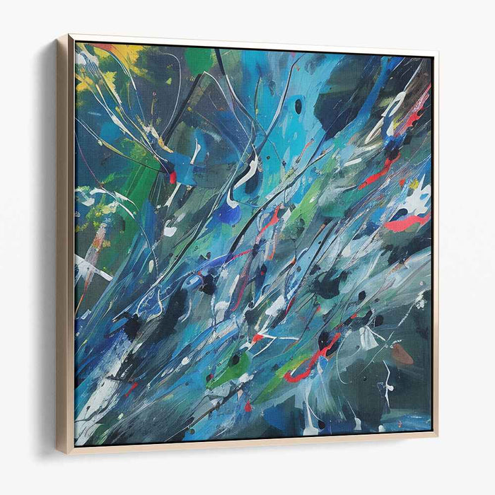 Symphonic Abstract Harmony: Abstract Art Symphony Canvas Art Print