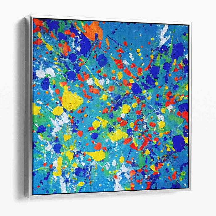 Vibrant Chaos Dance: Energetic Abstract Expressionist Canvas Art